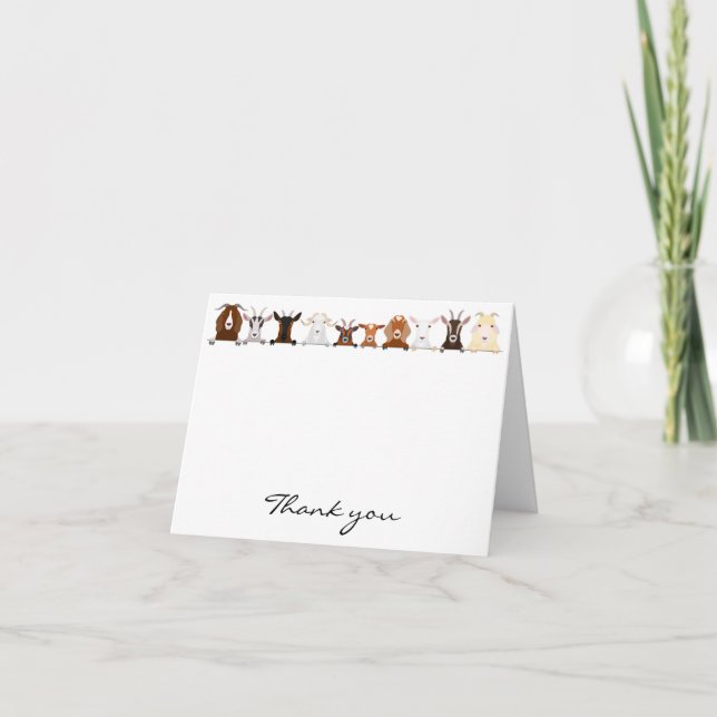 Cartes de chèvre Merci (Devant)