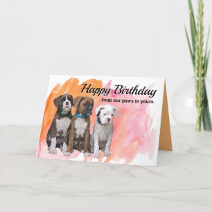 Cartes de Chien Boxer - Carte d'anniversaire perso