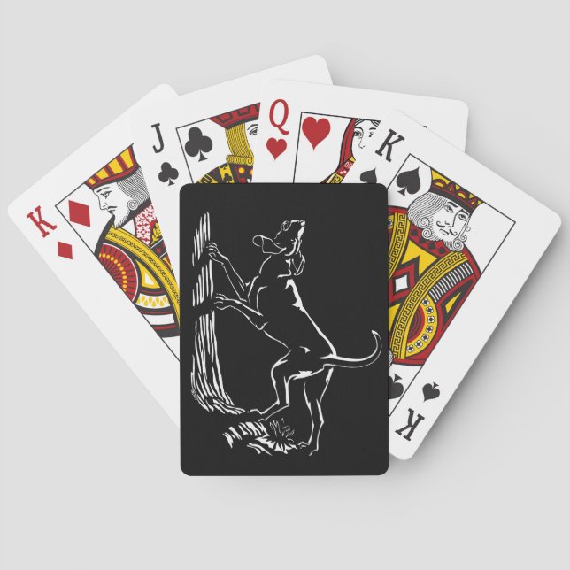 Cartes de Chien De Chasse Dog Art Jeu De Cartes (dos)