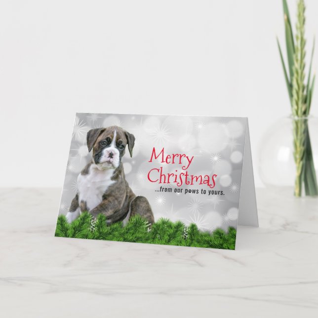 Cartes de Chien de Noël Joyeux - Chien de Vacances (Devant)