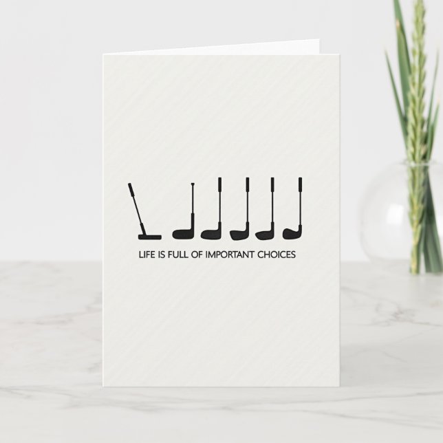 Cartes de choix pour la fête des pères de golf (Devant)