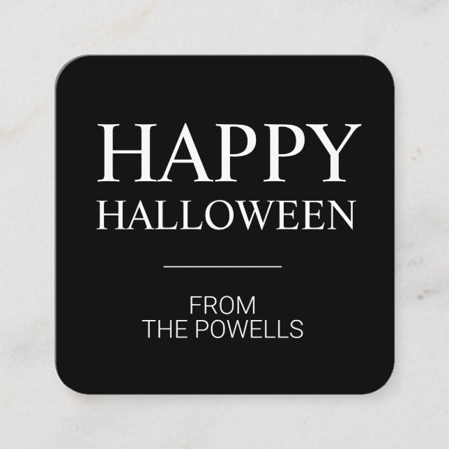 CARTES DE CITATION MINIMALISTES JOYEUX HALLOWEEN | (Devant)