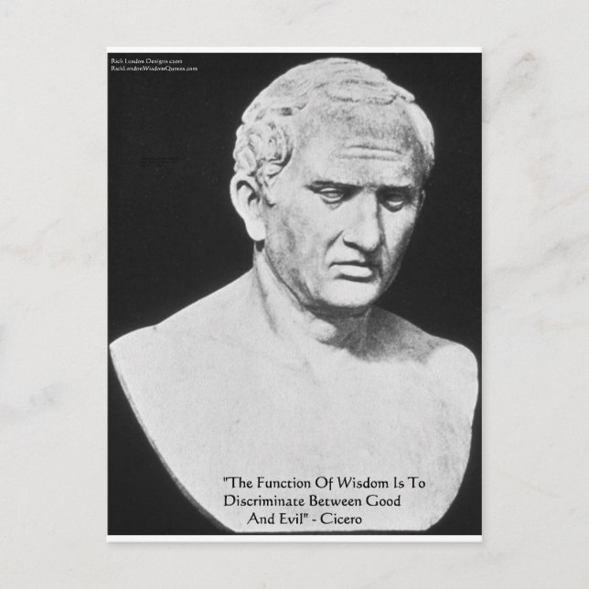 Cartes de citations de sagesse et cadeaux Cicéron  (Devant)