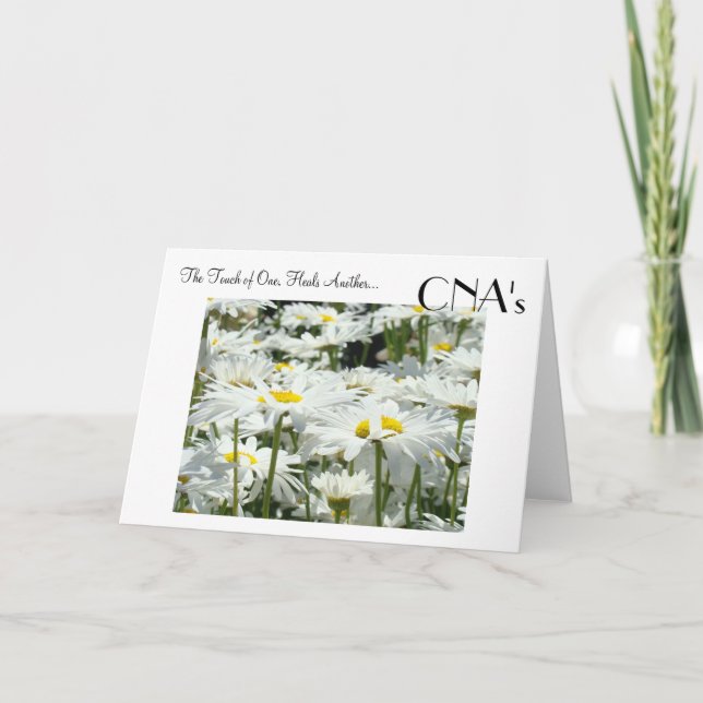 Cartes de CNA Touchant la Guérison Caring CNAs Car (Devant)
