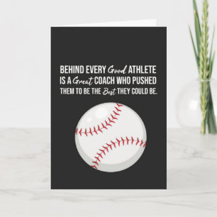 Cartes de coach de baseball Merci Meilleur de tous