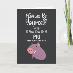 Cartes de Cochon Mignon Drôle Humour Humoristique 
