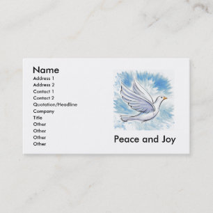 Cartes de colombe de paix et de joie