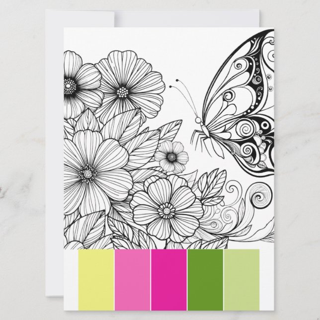 Cartes De Colorage Printemps Pour Adultes (Devant)