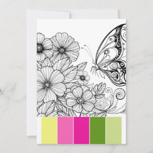Cartes De Colorage Printemps Pour Papillon Adulte