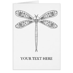 Cartes de coloriage des libellules et des lentille