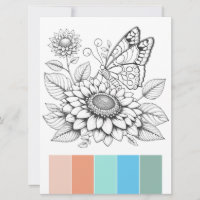 Cartes de coloriage grand format Art Therapy