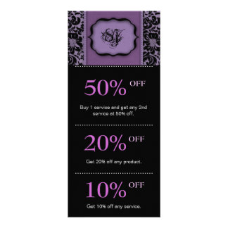 Cartes de commercialisation du salon Purple Floral