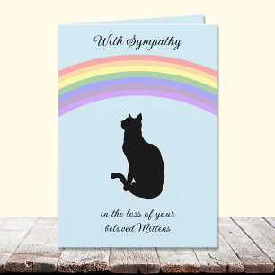 Cartes de condoléances pour chat silhouette de cha