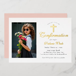 Cartes de confirmation de photo pour filles minima