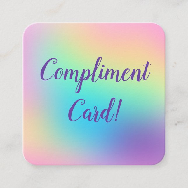Cartes de conformité Pastel Rainbow Gradient (Devant)