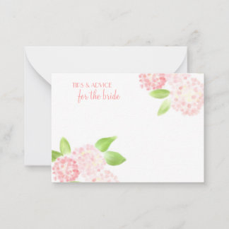 Cartes de conseil Aquarelle Rose Hydrangea