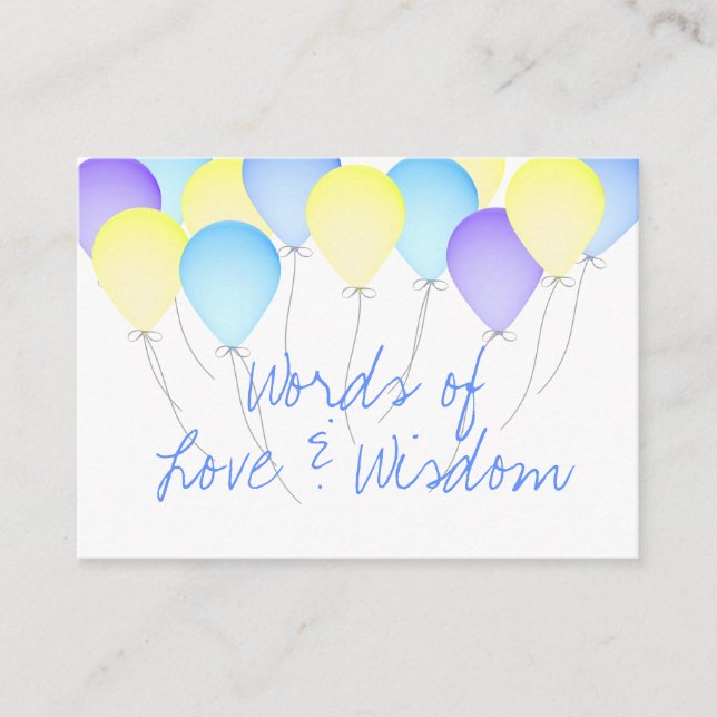 Cartes de conseil baby shower (Devant)