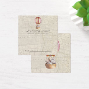 Cartes de conseil baby shower   Ballon à air chaud