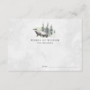 Cartes de conseil Baby shower pour animaux de bois