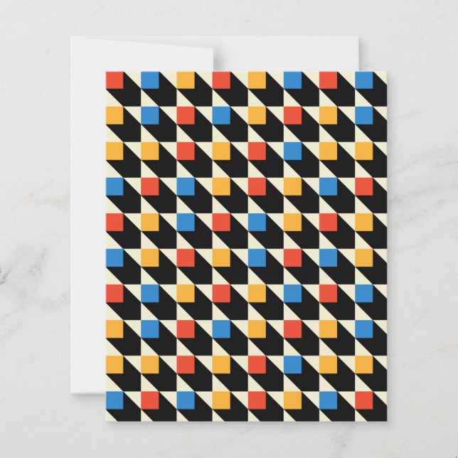 Cartes de conseil Carrés colorées (Devant)