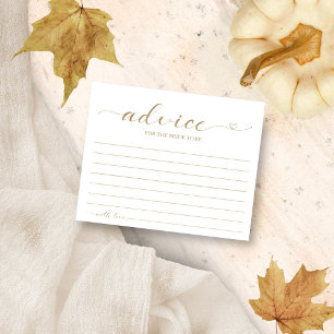 Cartes de conseil citrouille pour Fêtes des mariée