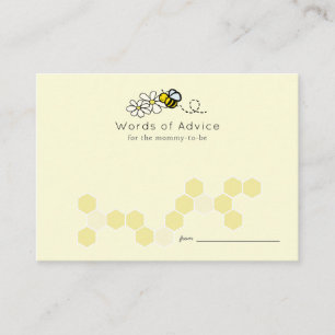 Cartes de conseil de baby shower de jaune de