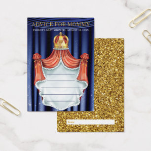 Cartes de conseil du Baby shower Royal Prince