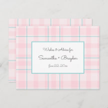 Cartes de conseil en Baby shower Turquoise rose