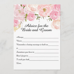 Cartes de conseil en Fêtes des mariées florales