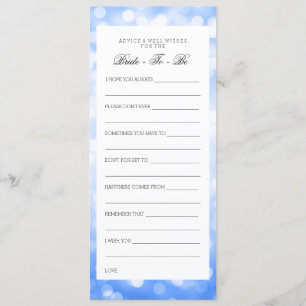 Cartes de conseil Fête des mariées Bleu Parties sc