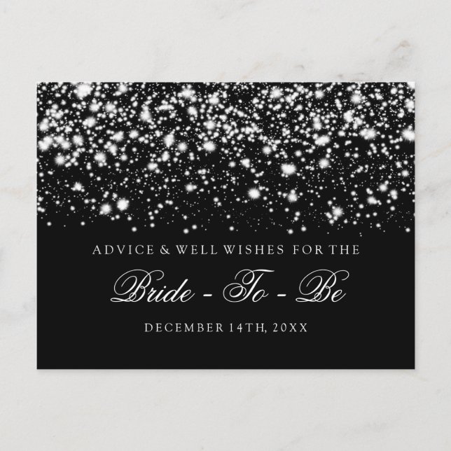 Cartes de conseil Fête des mariées Silver Midnight (Devant)