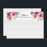 Cartes de conseil florales roses et turquoises<br><div class="desc">Cartes de conseil florales roses et turquoises</div>