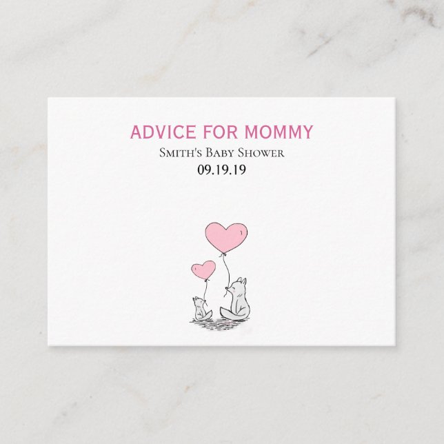 Cartes de conseil maman (Devant)