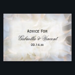 Cartes de conseil Mariage florales pour oeillets b<br><div class="desc">Demandez à vos invités de partager leurs paroles de sagesse avec le couple marié avec l'élégante Carnation Blanche Carnation Florale Mariage Advice Cards. Personnalisez-les avec les noms de la mariée et du marié et leur date de cérémonie de mariage. Ces cartes-conseils personnalisées à fleurs présentent une numériquement photo florale peinte...</div>