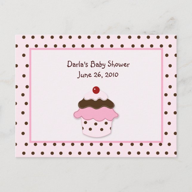 Cartes de conseil pour Baby shower à gâteau doux (Devant)