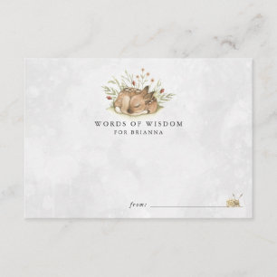 Cartes de conseil pour Baby showers de cerfs de bo