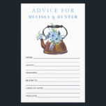 Cartes de conseil pour la fête du thé Dusty Blue<br><div class="desc">Cartes de conseil pour le Tea Party Wedding shower Dusty</div>