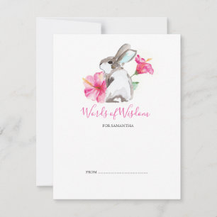Cartes de conseil pour le Baby shower lapin mignon