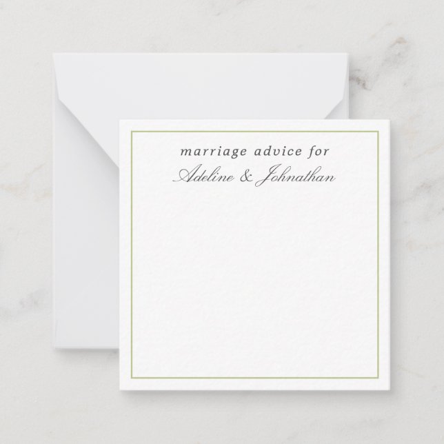 Cartes de conseil pour le mariage mignonne pour le (Devant)