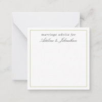 Cartes de conseil pour le mariage mignonne pour le