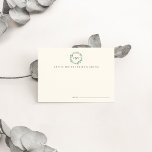 Cartes de conseil pour Mariage de monogramme | For<br><div class="desc">Conçues pour se coordonner avec notre mariage de monogramme de couronne et les invitations à des événements en Forêt, ces cartes de petite taille en ivoire chaud présentent une illustration de couronnes d'aquarelle dans des tons botaniques vibrants de vert chasseur avec les trois monogrammes initiaux du couple à l'intérieur. Laissez...</div>