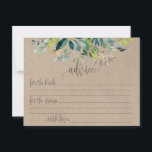 Cartes de conseil pour mariage Kraft Foliage<br><div class="desc">Ces cartes de conseil en mariage feuillage kraft sont l'activité idéale pour une réception de mariage rustique ou une douche nuptiale. Le design est composé de feuilles verts et de plantes botaniques verdoyantes sur un arrière - plan en papier imitation kraft.</div>