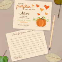 Cartes de conseil pour petits Baby showers Citroui