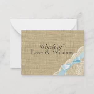 Cartes de conseil Rustic Baby Blue Douche