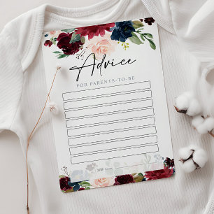 Cartes de conseils baby showers pour les parents à