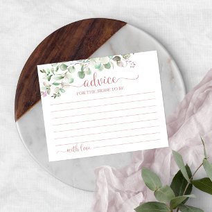 Cartes de conseils de Baby Shower de verdure d'euc
