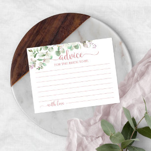 Cartes de conseils de Baby Shower de verdure d'euc