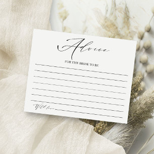 Cartes de conseils de fiançailles minimalistes élé