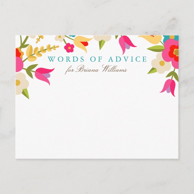 Cartes de conseils de grade Floral Pays (Devant)