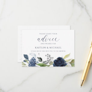 Cartes de conseils de mariage de fiançailles aquar